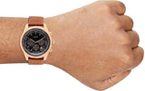 Guess Persuit Chronograph Blue Dial Brown Leather Strap Watch for Men - W0500G1 Authentic Buy Shop Now