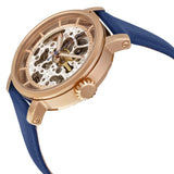 Fossil Original Boyfriend Skeleton White Dial Blue Leather Strap Watch for Women - ME3086 Authentic Buy Shop Now