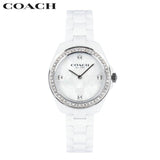 Coach Preston Mother of Pearl Dial White Steel Strap Watch for Women - 14503661 Authentic Buy Shop Now
