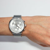 Calvin Klein High Noon Silver Dial Silver Mesh Bracelet Watch for Men - K8M27126 Authentic Buy Shop Now