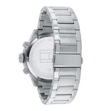 Tommy Hilfiger Trent Quartz Black Dial Silver Steel Strap Watch For Men - 1791805 Authentic Buy Shop Now