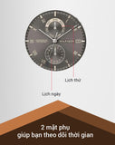 Tommy Hilfiger Kane Grey Dial Brown Leather Strap Watch for Men - 1710398 Authentic Buy Shop Now