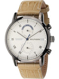 Tommy Hilfiger Kane White Dial Beige Leather Strap Watch for Men - 1710399 Authentic Buy Shop Now