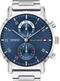 Tommy Hilfiger Kane Blue Dial Silver Steel Strap Watch for Men - 1710401 Authentic Buy Shop Now