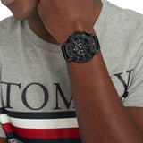 Tommy Hilfiger Classic Chronograph Black Dial Black Steel Strap Watch For Men - 1710494 Authentic Buy Shop Now