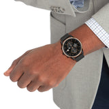 Tommy Hilfiger Weston Chronograph Black Dial Black Mesh Bracelet Watch For Men - 1710505 Authentic Buy Shop Now