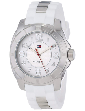 Tommy Hilfiger K2 White Dial White Rubber Strap Watch for Women - 1781306 Authentic Buy Shop Now