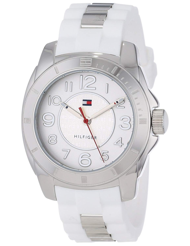 Tommy Hilfiger K2 White Dial White Rubber Strap Watch for Women - 1781306 Authentic Buy Shop Now