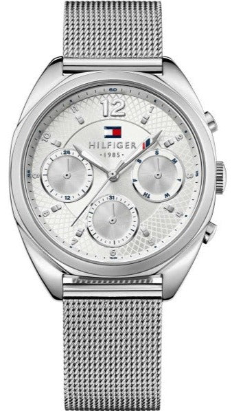 Tommy Hilfiger Mia Silver Dial Silver Mesh Bracelet Watch for Men - 1781628 Authentic Buy Shop Now