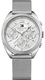 Tommy Hilfiger Mia Silver Dial Silver Mesh Bracelet Watch for Men - 1781628 Authentic Buy Shop Now