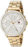 Tommy Hilfiger Carly White Dial Gold Steel Strap Watch for Women - 1781786 Authentic Buy Shop Now