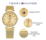 Tommy Hilfiger Lynn Quartz Gold Dial Gold Mesh Bracelet Watch For Women - 1781864 Authentic Buy Shop Now