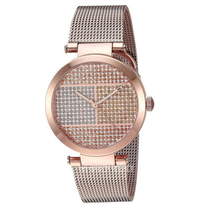 Tommy Hilfiger Lynn Crystals Rose Gold Dial Rose Gold Mesh Strap Watch For Women - 1781868 Authentic Buy Shop Now