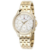 Tommy Hilfiger Ari Multifunction Diamonds Silver Dial Gold Steel Strap Watch for Women - 1781977 Authentic Buy Shop Now