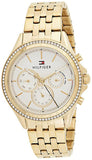 Tommy Hilfiger Ari Multifunction Diamonds Silver Dial Gold Steel Strap Watch for Women - 1781977 Authentic Buy Shop Now