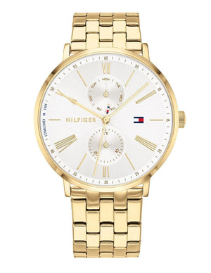 Tommy Hilfiger Jenna Quartz White Dial Gold Steel Strap Watch for Women - 1782069 Authentic Buy Shop Now