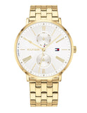 Tommy Hilfiger Jenna Quartz White Dial Gold Steel Strap Watch for Women - 1782069 Authentic Buy Shop Now