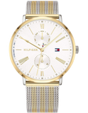 Tommy Hilfiger Jenna Quartz White Dial Two Tone Mesh Bracelet Watch for Women - 1782074 Authentic Buy Shop Now