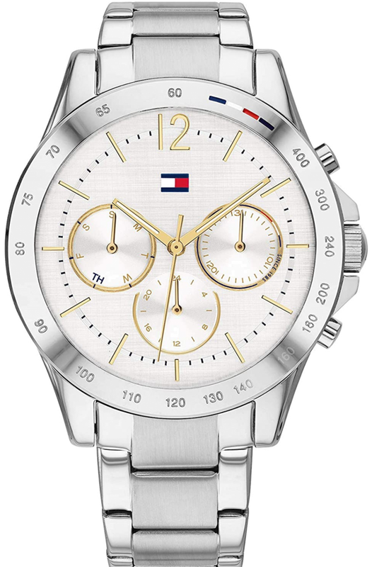 Tommy Hilfiger Haven Multifunction Chronograph White Dial Silver Steel Strap Watch For Women - 1782194 Authentic Buy Shop Now