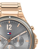 Tommy Hilfiger Eve Chronograph Quartz Grey Dial Rose Gold Steel Strap Watch For Women - 1782277 Authentic Buy Shop Now