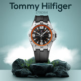 Tommy Hilfiger Drew Black Dial Black Rubber Strap Watch for Men - 1791064 Authentic Buy Shop Now