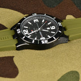 Tommy Hilfiger Drew Black Dial Green Rubber Strap Watch for Men - 1791065 Authentic Buy Shop Now