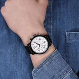 Tommy Hilfiger Jake Multi Function Quartz White Dial Black Leather Strap Watch for Men - 1791235 Authentic Buy Shop Now