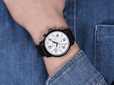 Tommy Hilfiger Jake Multi Function Quartz White Dial Black Leather Strap Watch for Men - 1791235 Authentic Buy Shop Now