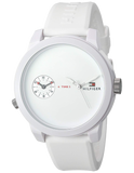 Tommy Hilfiger Denim White Dial White Rubber Strap Watch for Men - 1791324 Authentic Buy Shop Now
