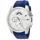 Tommy Hilfiger Decker Quartz White Dial Blue Rubber Strap Watch for Men - 1791349 Authentic Buy Shop Now