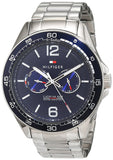 Tommy Hilfiger Erik Chronograph Blue Dial Silver Steel Strap Watch for Men - 1791366 Authentic Buy Shop Now