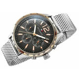 Tommy Hilfiger Gavin Chronograph Quartz Grey Dial Silver Mesh Bracelet Watch for Men - 1791466 Authentic Buy Shop Now
