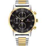 Tommy Hilfiger Analog Black Dial Two Tone Steel Strap Watch for Men - 1791539 Authentic Buy Shop Now
