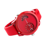 Tommy Hilfiger Denim Red Dial Red Rubber Strap Watch for Men - 1791557 Authentic Buy Shop Now