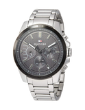 Tommy Hilfiger Iconic Quartz Black Dial Silver Steel Strap Watch for Men - 1791564 Authentic Buy Shop Now