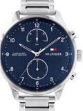 Tommy Hilfiger Chase Multifunction Blue Dial Silver Steel Strap Watch for Men - 1791575 Authentic Buy Shop Now