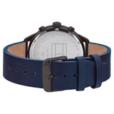 Tommy Hilfiger Chase Grey Dial Blue Leather Strap Watch for Men - 1791578 Authentic Buy Shop Now