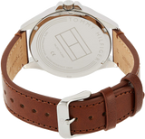 Tommy Hilfiger Multi Function Quartz White Dial Brown Leather Strap Watch for Men - 1791614 Authentic Buy Shop Now
