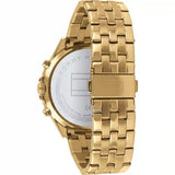 Tommy Hilfiger West Chronograph Quartz Black Dial Gold Steel Strap Watch For Men - 1791708 Authentic Buy Shop Now