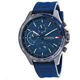 Tommy Hilfiger Bank Blue Dial Blue Rubber Strap Watch for Men - 1791721 Authentic Buy Shop Now