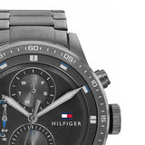 Tommy Hilfiger Trent Chronograph Grey Dial Grey Steel Strap Watch For Men - 1791806 Authentic Buy Shop Now