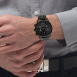 Tommy Hilfiger Classic Chronograph Black Dial Black Steel Strap Watch For Men - 1710494 Authentic Buy Shop Now