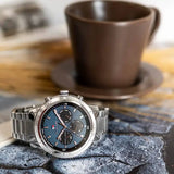 Tommy Hilfiger Troy Chronograph Blue Dial Silver Steel Strap Watch For Men - 1792104 Authentic Buy Shop Now