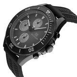 Tommy Hilfiger Larson Chronograph Black Dial Black Rubber Strap Watch For Men - 1791921 Authentic Buy Shop Now