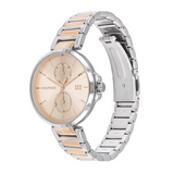 Tommy Hilfiger Angela Chronograph Pink Dial Two Tone Steel Strap Watch for Women - 1782127 Authentic Buy Shop Now