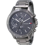 Tommy Hilfiger Bank Grey Dial Grey Steel Strap Watch for Men - 1791719 Authentic Buy Shop Now