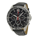 Tommy Hilfiger Luke Quartz Black Dial Black Leather Strap Watch for Men - 1791117 Authentic Buy Shop Now