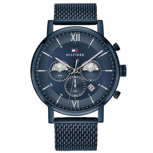 Tommy Hilfiger Evan Blue Dial Blue Mesh Bracelet Watch for Men - 1710397 Authentic Buy Shop Now