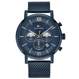 Tommy Hilfiger Evan Blue Dial Blue Mesh Bracelet Watch for Men - 1710397 Authentic Buy Shop Now