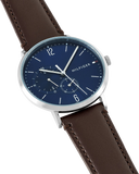 Tommy Hilfiger Cooper Blue Dial Brown Leather Strap Watch for Men - 1791508 Authentic Buy Shop Now